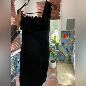 Black midi dress